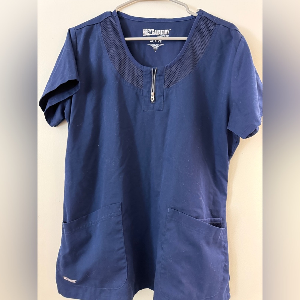 Grey's Anatomy Navy Scrub Top